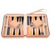 Backgammon met rits 9 inch Beige