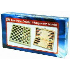 Dam-/Backgammon klapcass.29cm.bedruk.HOT