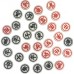 Xiang-Qi chineesschaak stenenset rond 32mm.