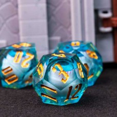 Dobbelst.Set Oog Liquid Blauw in tin doosje
