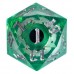 Dobbelst.Set Oog Liquid Groen Tin doosje