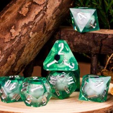 Dobbelst.Set Oog Liquid Groen Tin doosje