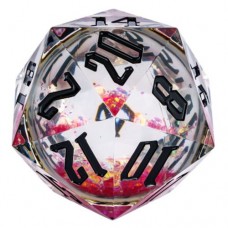 Dobbelsteen D20 Liquid Glitter 55mm.doos