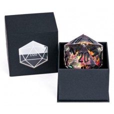 Dobbelsteen D20 Liquid Glitter 55mm.doos