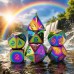 Dobbelst.Set Metaal Regenboog Tin doosje