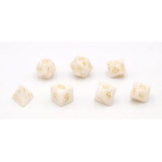 Dobbelstenen Wit Parelmoer 7 set Brick