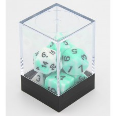 Dobbelstenen Wit/Mint 7 set Brick
* levertijd onbekend *