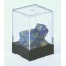 Dobbelstenen Stardust Goud/Blauw 7set