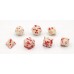 Dobbelstenen Bloodspatter Wit 7 set Brick