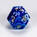 Dobbelstenen Jumbo Blauw//Marmer 7 set