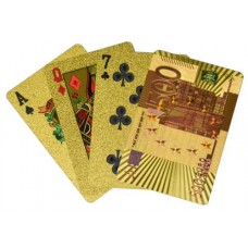 Speelkaarten 500 Euro Goud 100% kunstst