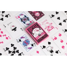 Pokerkaarten Bicycle- Hello Kitty zwart en roze