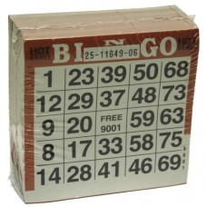 Bingokaarten pak 500 stuks 7 kleuren ass.