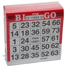 Bingokaarten pak 500 stuks 7 kleuren ass.