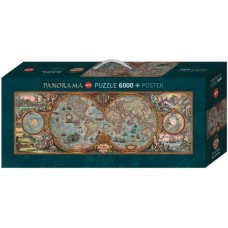 Puzzel Hemisphere Map 6000 Pan.Heye 29615