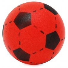 Voetbal schuimrubber rood/zwart 20 cm