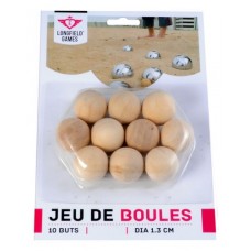 Jeu de boules 10 BUT ballen BLANK hout 30mm Jeu de boules 10 BUT ballen BLANK hout 30mm