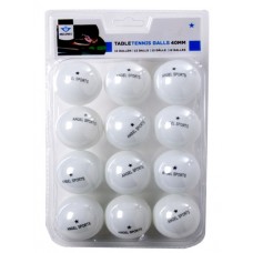 Tafeltennisballen 12 st.wit 1* blister Tafeltennisballen 12 st.wit 1* blister