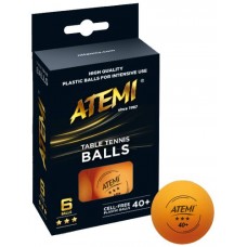 Tafeltennisbal ATEMI 3 ster oranje/6 st. Tafeltennisbal ATEMI 3 ster oranje/6 st.