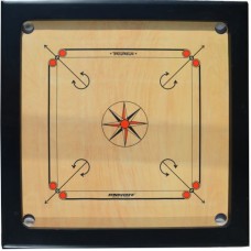 Carromboard Tournam.Zwart vierkant 89x89cm.