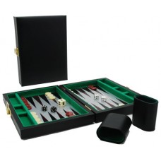 Backgammonkoffer magnetisch zwart 23x17 cm. Backgammonkoffer magnetisch zwart 23x17 cm.