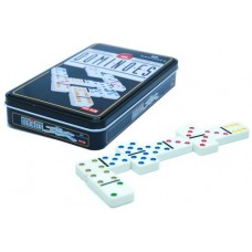 Domino dubbel 6 in blik punten kleur Domino dubbel 6 in blik punten kleur