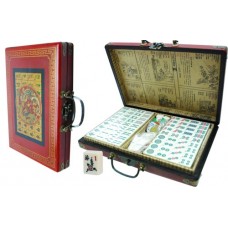 Mah-Jong rood China koffer klein 23x16x5cm