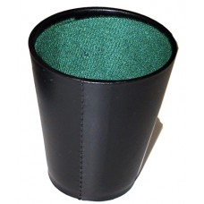 Dobbelbeker zwart vinyl met groen vilt - VE.10