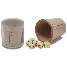 Dobbelbeker-set mini 5 cm. naturel leder
* verwacht week 41 *