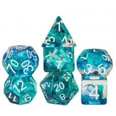 Dobbelst.Set Swirl Folie Blauw/groen/rood Dobbelst.Set Swirl Folie Blauw/groen/rood