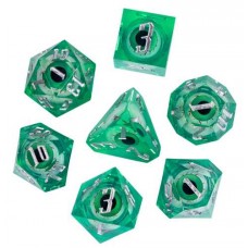 Dobbelst.Set Oog Liquid Groen Tin doosje