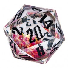 Dobbelsteen D20 Liquid Glitter 55mm.doos