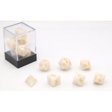 Dobbelstenen Wit Parelmoer 7 set Brick
