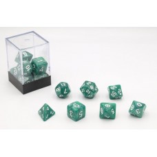 Dobbelstenen Groen Parelmoer 7 set Brick Dobbelstenen Groen Parelmoer 7 set Brick