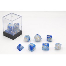 Dobbelstenen Blauw/Wit 7 set Brick Dobbelstenen Blauw/Wit 7 set Brick