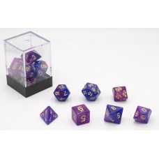 Dobbelstenen Stardust Single Paars 7set