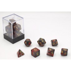 Dobbelstenen Bloodspatter Zwart 7 set Dobbelstenen Bloodspatter Zwart 7 set
