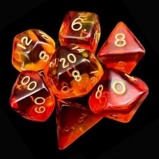 Dobbelstenen Blitz Rood/Geel 7 set Box