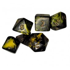 Dobbelstenen Jumbo Oblivion Geel/Zwart 7set