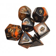 Dobbelstenen Jumbo Oblivion Oranje/zwart 7 set