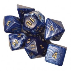 Dobbelstenen Jumbo Blauw//Marmer 7 set