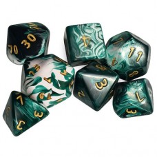 Dobbelstenen Jumbo Groen/Marmer 7 set