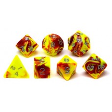 Dobbelstenen Jumbo Toxic Geel/Rood 7 ass zakje Dobbelstenen Jumbo Toxic Geel/Rood 7 ass zakje