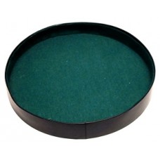Dobbelpiste rond zwart vinyl m.gr.vilt 26cm Dobbelpiste rond zwart vinyl m.gr.vilt 26cm