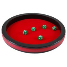 Dobbelpiste 28 cm.zw.MDF/rood.vilt HOT