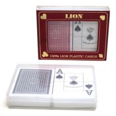 Poker Speelkrt.Set Gr.Index100% plast.Lion Poker Speelkrt.Set Gr.Index100% plast.Lion