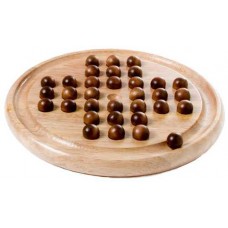 Solitair hout rond 22 cm. houten kogels Solitair hout rond 22 cm. houten kogels