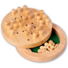 Solitair hout reis rond insteek m.draaideksel Solitair hout reis rond insteek m.draaideksel