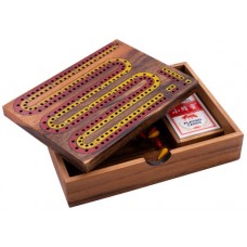 Cribbage set Acacia hout 22x17 cm